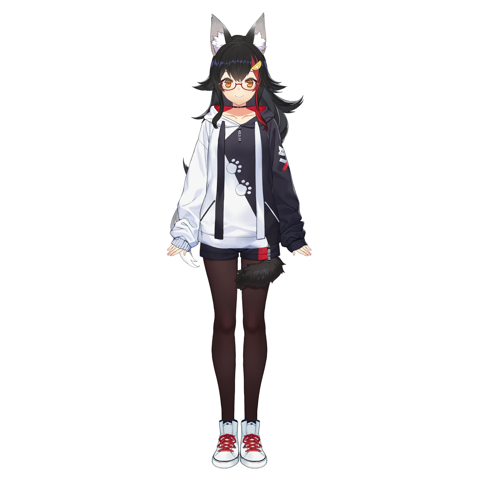 Official gallery: white hoodie and black outerwear