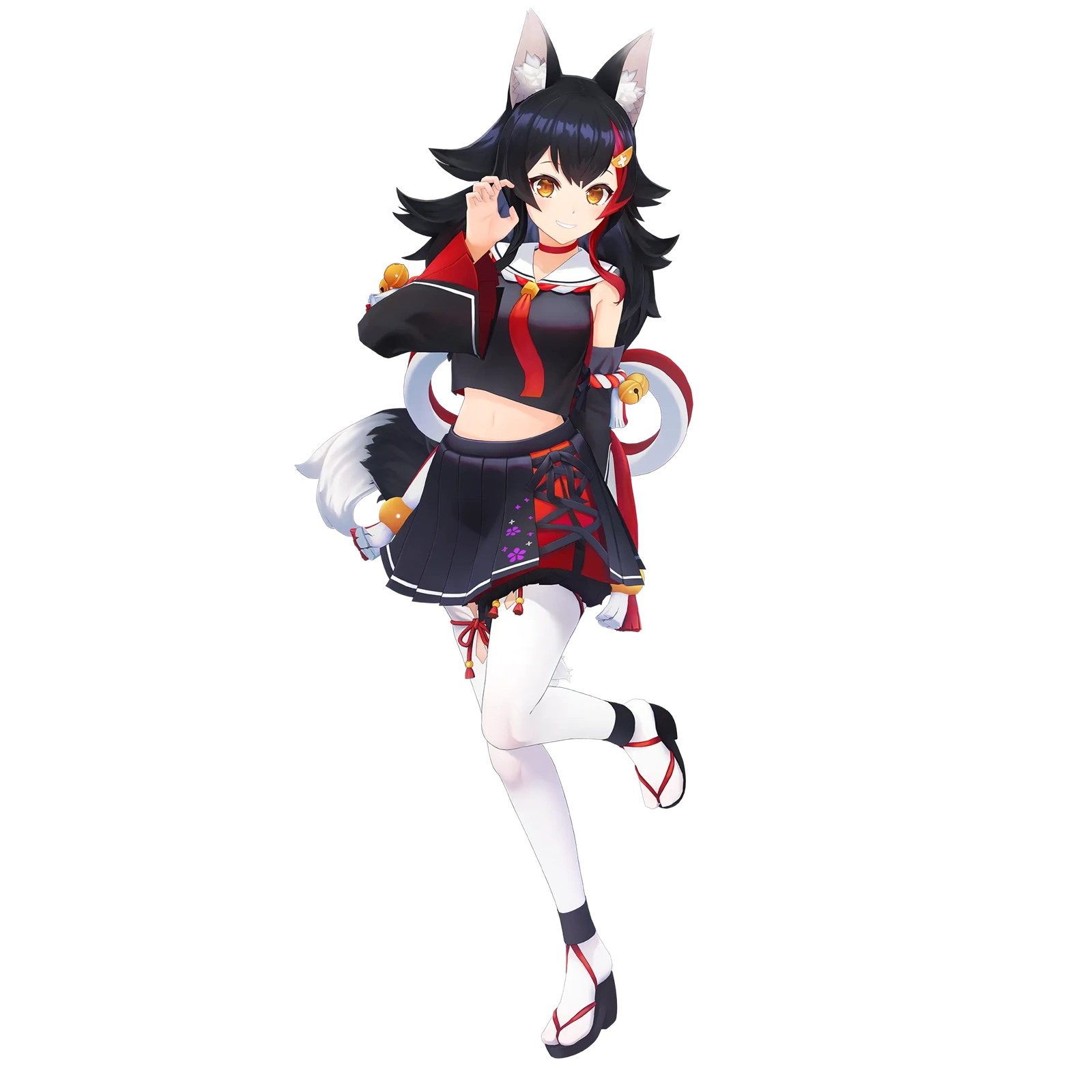 Regular outfit (black and red)