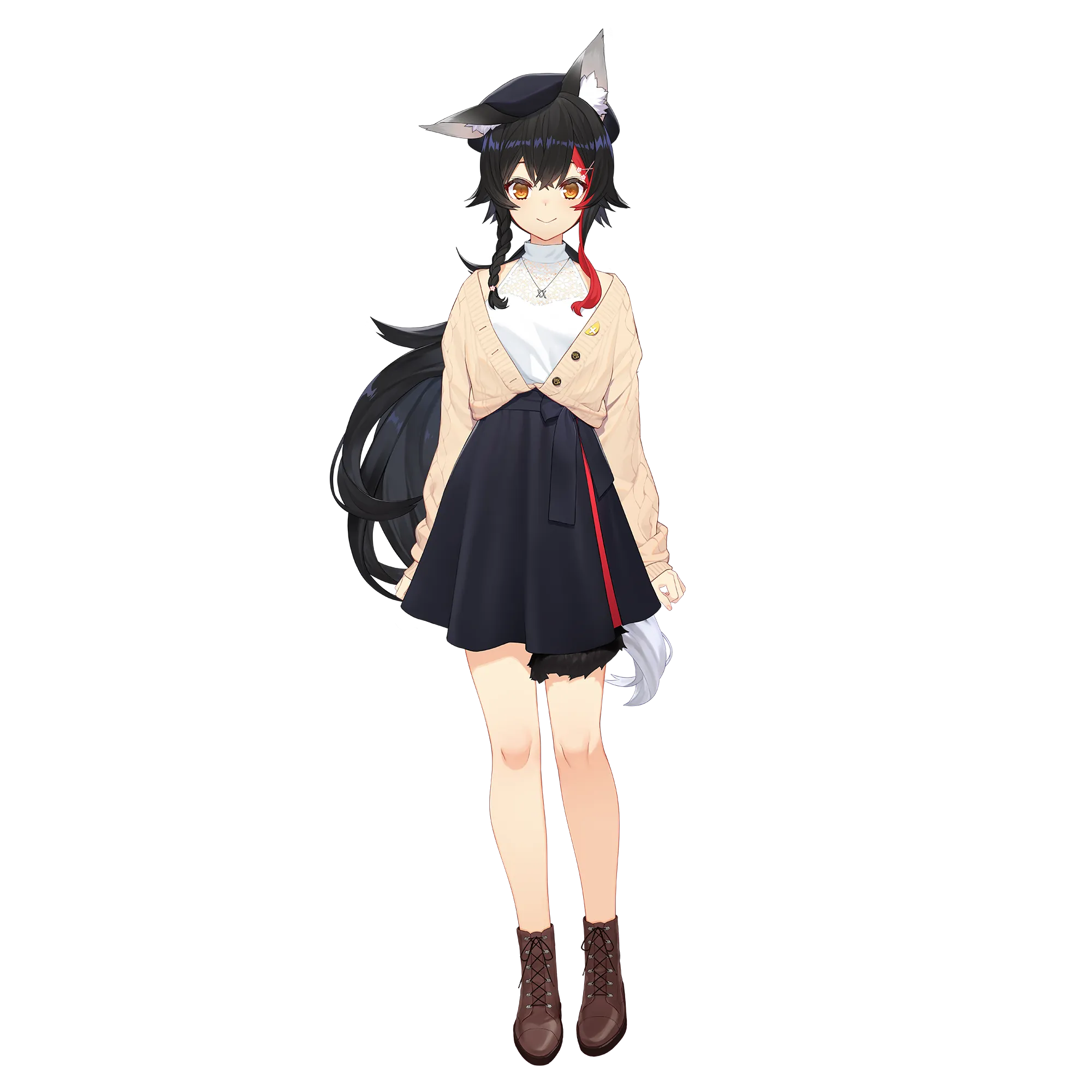 Design illustration of the cardigan outfit