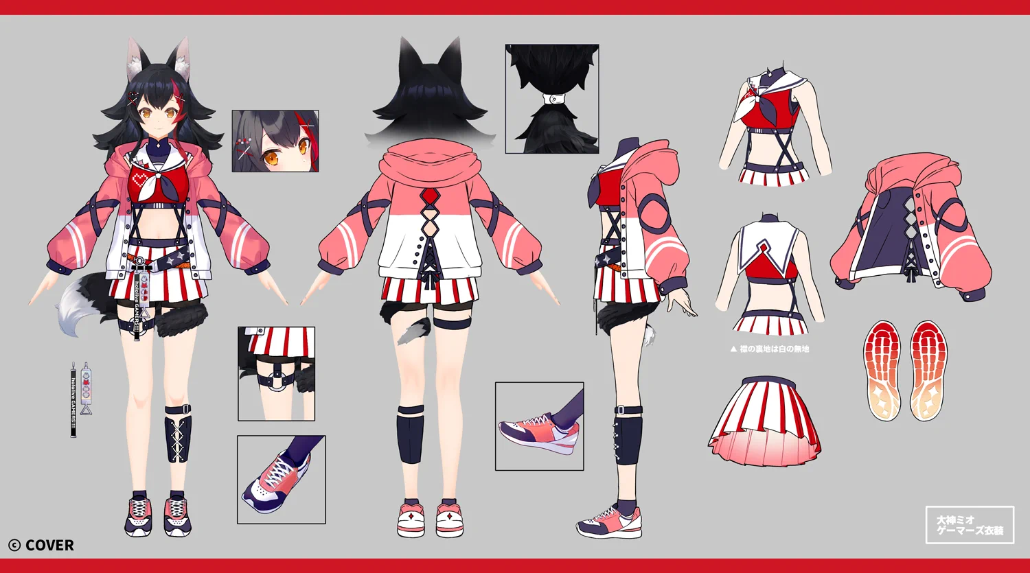 New outfit for 超超超超ゲーマーズ2: outfit reference sheet published by the creator