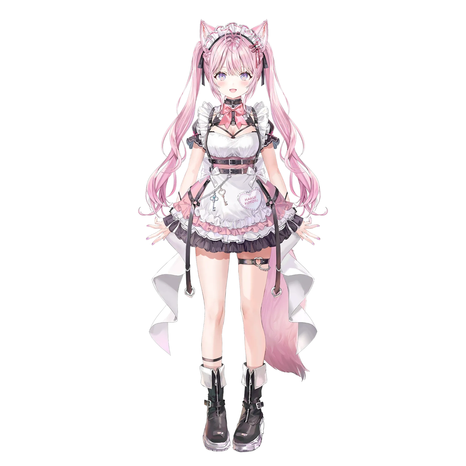 Black-and-white maid-style outfit