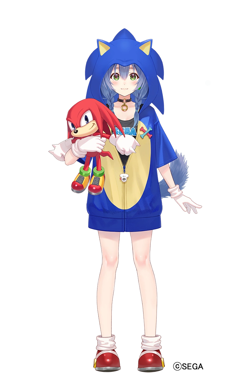 Blue ソニック-style hood